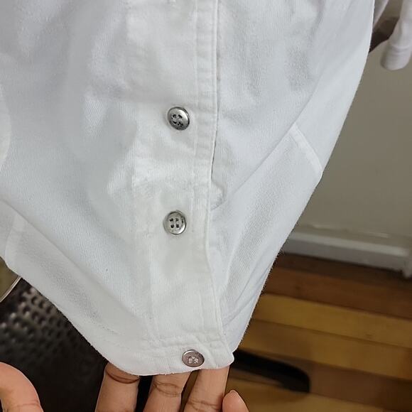 Together! Vintage 80s Statement Long Sleeves Button Down Shirt White size L - Picture 5 of 11